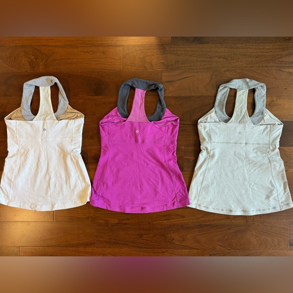 Lululemon Scoop Neck Tank (lot of 6) Size 8.  Assorted colours - Picture 3 of 6